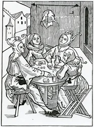 Of Card Players and Dysers, Illustration from Alexander Barclay